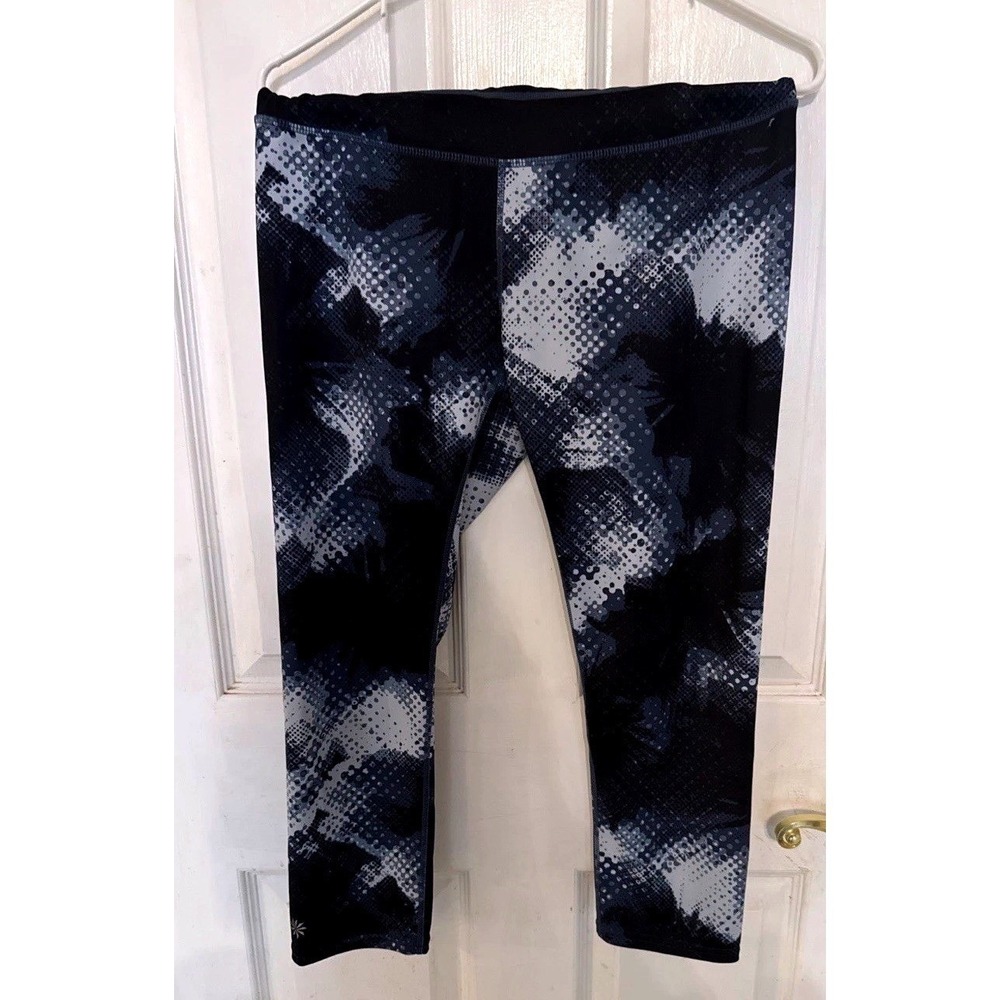 Athleta Electra Sonar Cropped Leggings ropped Multicolor Blue Leggings Size M